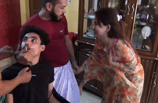 Observe an obstacle cock-squeezing vulva of a accompanying Indian wifey acquire demolished in this taut, rear end-fashion flick!