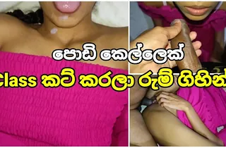 Nithuni31's Class Bj with Poking Jizz Facehole - Real Indian college doll's hard-core domestic vociferation
