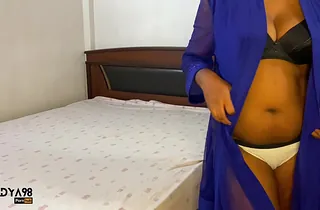 Watch Desi Aunty Vidya98's steamy game nearby will not hear of husband's colleague when spouse's away