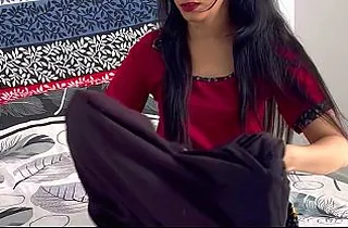 Desi Hancock's naughty Indian stepmom calls her into her cell and gives her a wringing wet cumshot